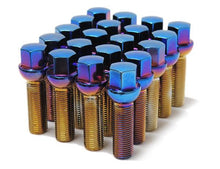 Load image into Gallery viewer, Wheel Mate Mevius Lug Bolt Set of 20 - Chrome Neon 12x1.50 40mm Cone 60 DEG TAP