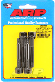 ARP 5/16-24 X 2.500 Black Hex Water Pump Pulley w/ 1.250in Fan Spacer Stud Kit