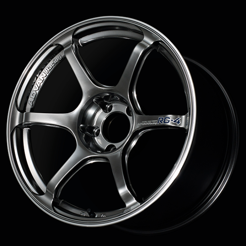 Advan RG-4 17x7.5 / +38 Offset / 4-100 / 63mm Bore / Racing Hyper Black & Ring