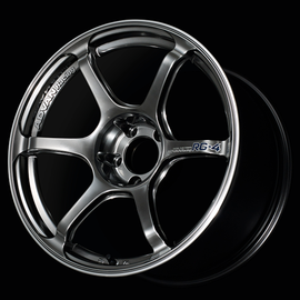 Advan RG-4 17x8.0 / +54 Offset / 5-114.3 / 73mm Bore / Racing Hyper Black & Ring