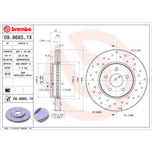 Load image into Gallery viewer, Brembo OE 02-08 Jaguar X-Type Drilled Xtra Brake Disc - Front