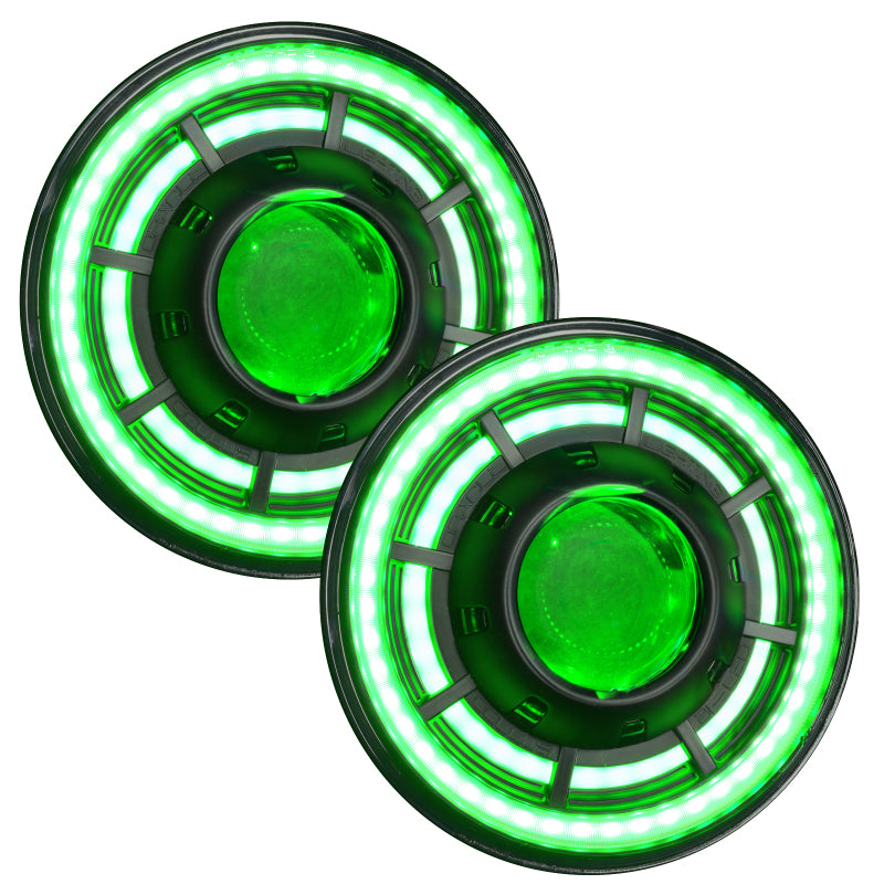 ORACLE Lighting 07-18 Jeep Wrangler JK Oculus 7in. ColorSHIFT Bi-LED Projector Headlights NO RETURNS