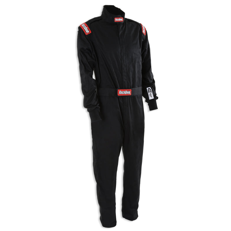 RaceQuip Black Chevron-1 Suit - SFI-1 XL