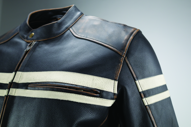 Kuryakyn By River Road Hoodlum Vintage Leather Jacket Black - Small