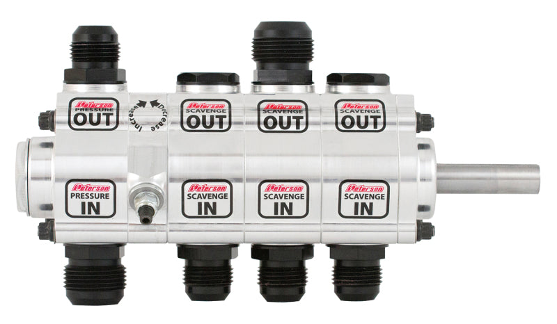 Peterson Fluid Systems R4 4-Stage Oil Pump - Right Side Mount - Rear Drive Drag