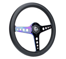 Load image into Gallery viewer, NRG Light Weight Gaming Steering Wheel - Driftz 350mm 3 NeoChrome Spokes Perforated Leather