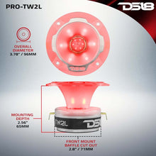 Load image into Gallery viewer, DS18 3.8in Super Bullet Tweeter 240 Watts RMS 1in Aluminum Vc 4 ohm RGB LED Lights- Pair