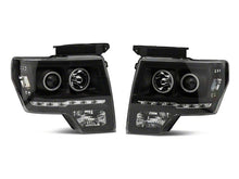 Load image into Gallery viewer, Raxiom 09-14 Ford F-150 G2 Super White LED Halo Projector Headlights- Black Housing- Clear Lens