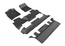 Load image into Gallery viewer, 3D MAXpider 2015-2020 GMC Yukon Kagu 1st &amp; 2nd &amp; 3rd Row Floormats - Black