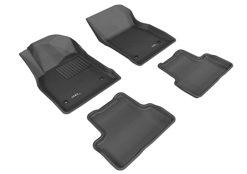3D MAXpider 2011-2015 Chevrolet Cruze/Cruze Limited Kagu 1st & 2nd Row Floormats - Black