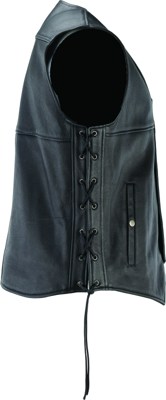 Kuryakyn By River Road Old Skool Leather Vest Black - Large
