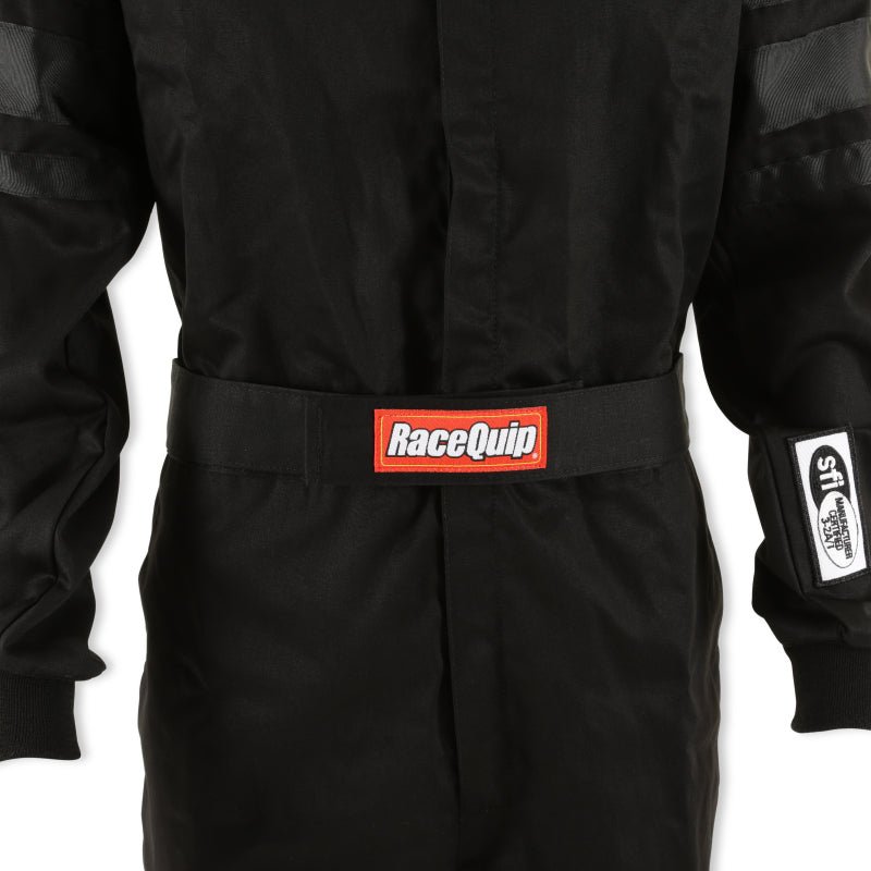 RaceQuip Black SFI-1 1-L Suit - Medium Tall
