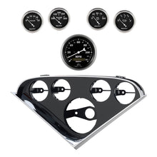 Load image into Gallery viewer, Autometer Old Tyme Black Direct Fit Dash Kit 55-56 Chevrolet (1 x 3-3/8in. / 4 x 2-1/16in.)