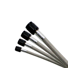 Load image into Gallery viewer, Nitrous Express 4AN 18in Stainless Braided SHO Hose (w/Black 3AN Ends - One End)
