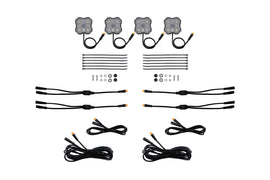 Diode Dyamics Rock Light - Amber/White-  M8 Add-On 4-Pack