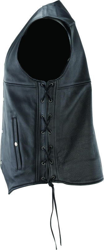 Kuryakyn By River Road Old Skool Leather Vest Black - Large