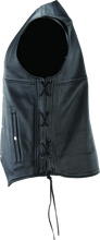 Load image into Gallery viewer, Kuryakyn By River Road Old Skool Leather Vest Black - Large