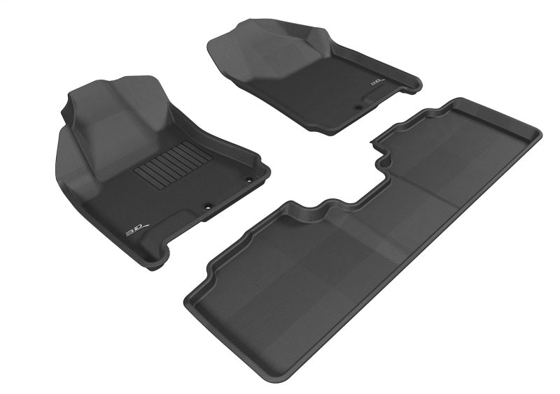 3D MAXpider 2010-2016 Cadillac SRX Kagu 1st & 2nd Row Floormats - Black