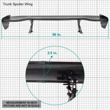 Load image into Gallery viewer, Universal 56" Inch GT Style Racing Trunk Spoiler Wing 3D Carbon Fiber