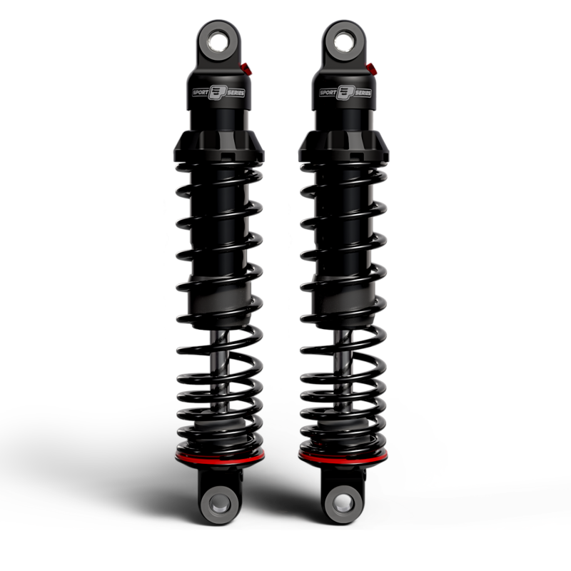 Progressive Harley Early Dyna 494 Series Shocks 12.5in Bushing - Black