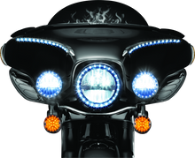 Load image into Gallery viewer, Kuryakyn LED Front Turn Signal Conversion Flat Style Insert Amber Lens