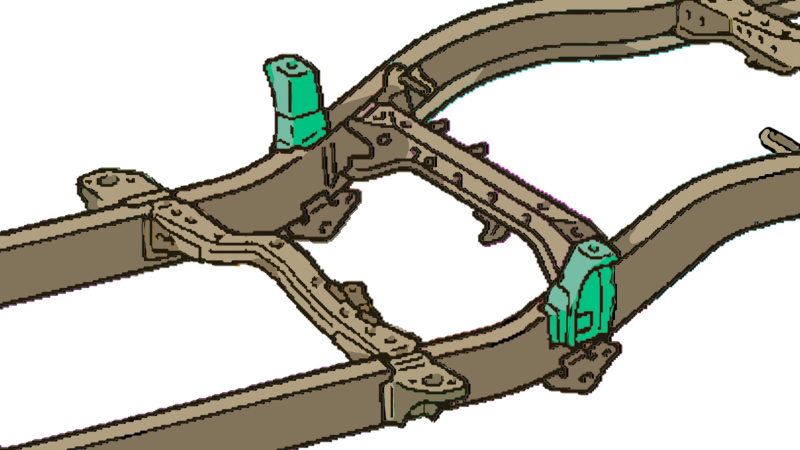 Rust Buster 95-04 Toyota Tacoma Double Cab Front Bed Mount