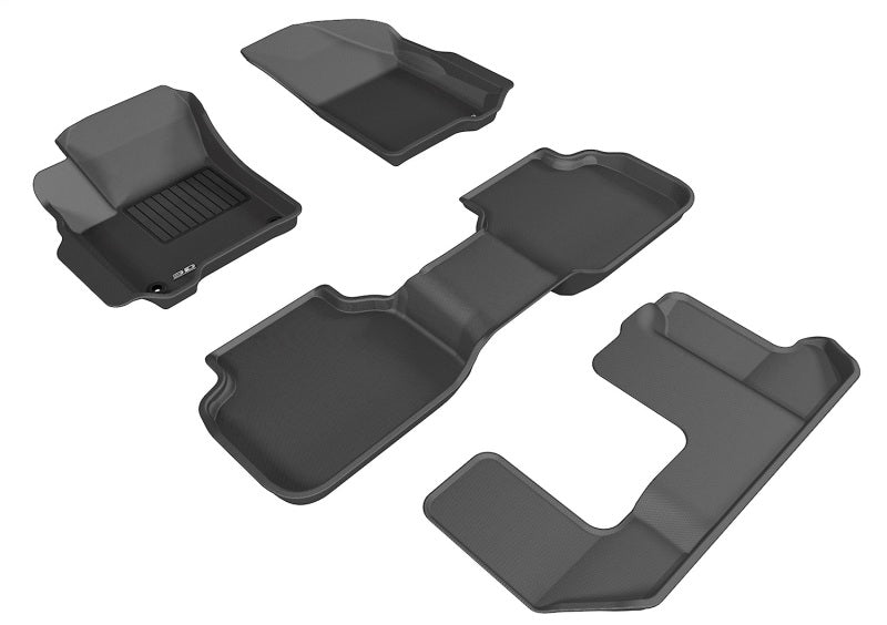 3D MAXpider 2012-2020 Dodge Journey Kagu 1st & 2nd & 3rd Row Floormats - Black