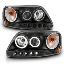 Load image into Gallery viewer, Raxiom 97-03 Ford F-150 Super White LED Halo Projector Headlights- Black Housing- Clear Lens