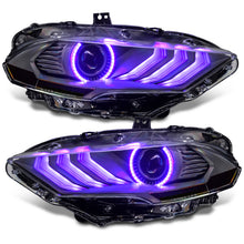 Load image into Gallery viewer, Oracle Lighting 18-23 Ford Mustang Dynamic ColorSHIFT LED Headlights - Black Series NO RETURNS