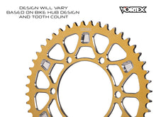 Load image into Gallery viewer, Vortex Racing V4 44 Tooth 520 Rear Sprocket - Gold