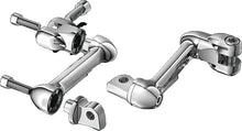 Load image into Gallery viewer, Kuryakyn 4in Adjustable Lockable Offsets With Male Mount Adapter Chrome