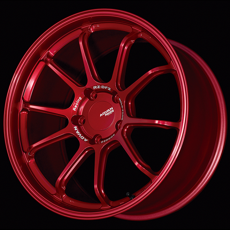 Advan RZ-DF2 for Porsche 20x8.5 / +50 Offset / 5-130 / 71.6mm Bore / Racing Candy Red