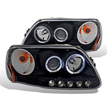 Load image into Gallery viewer, Raxiom 97-03 Ford F-150 LED Halo Projector Headlights- Black Housing- Clear Lens