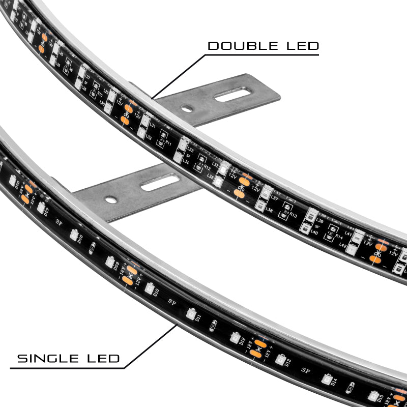 Oracle LED Illuminated Wheel Rings - Double LED - White NO RETURNS