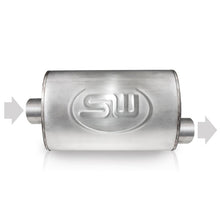 Load image into Gallery viewer, Stainless Works 2.5in ID CENTER INLET/ 2.5in OD OFFSET OUTLET 4inX8in