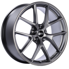 BBS CI-R 20x9 5x112 ET37 Platinum Silver Polished Rim Protector Wheel - 82mm PFS/Clip Required