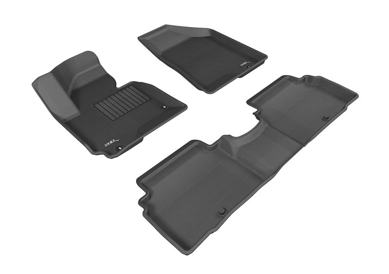 3D MAXpider 2014-2016 Kia Sportage Kagu 1st & 2nd Row Floormats - Black