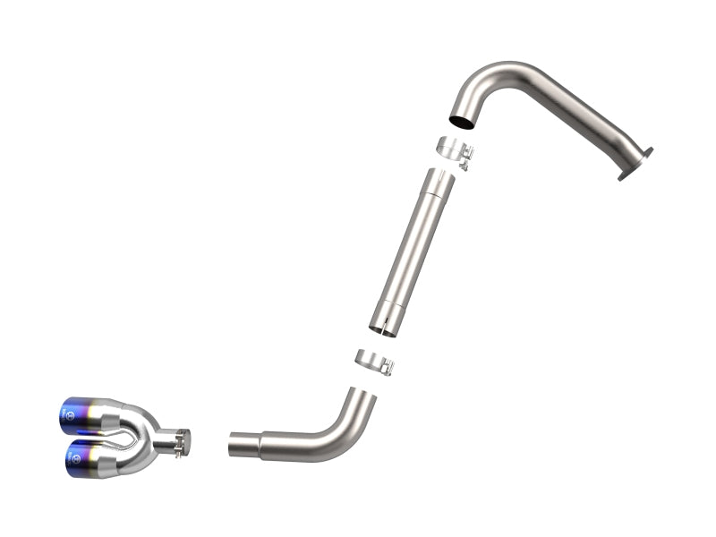 aFe Takeda 21-25 Hyundai Elantra 1.6L (t) 3in. SS Axle-Back Exhaust System w/Blue Flame Tips