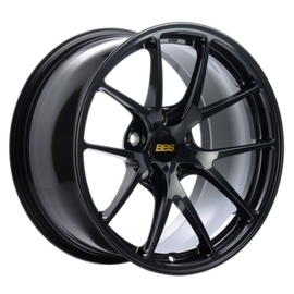 BBS 18x9.5 5x120 ET23 82mm PFS Ring/Clip Required - Metallic Black Subtle Blue Flake