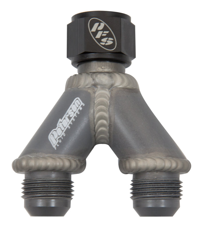 Peterson Fluid Systems Y-Manifold -20AN B- Nut To 16/16