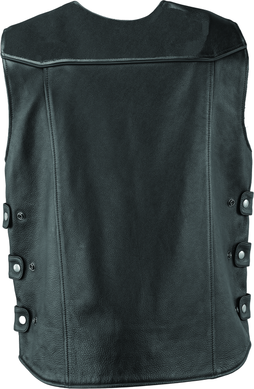 Kuryakyn By River Road Plains Leather Vest Black - Small