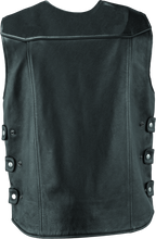 Load image into Gallery viewer, Kuryakyn By River Road Plains Leather Vest Black - Small