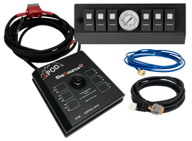 Spod 07-08 Jeep Wrangler JK SourceLT w/ Air Gauge and Red LED Switch Panel