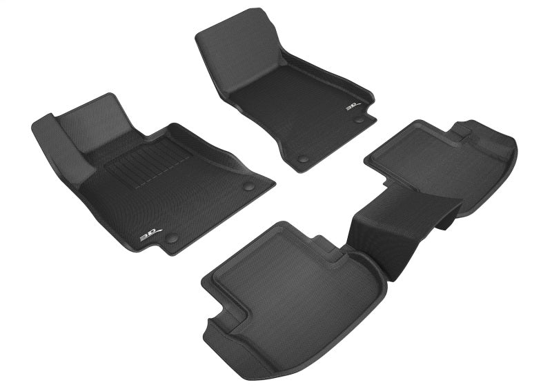 3D MAXpider 2018-2020 Mercedes-Benz E-Class Coupe C238 Kagu 1st & 2nd Row Floormats - Black