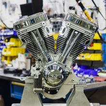 Load image into Gallery viewer, S&amp;S Cycle Natural V124 Long Block Engine w/ 640 Cams &amp; Chrome Billet Gear Cover