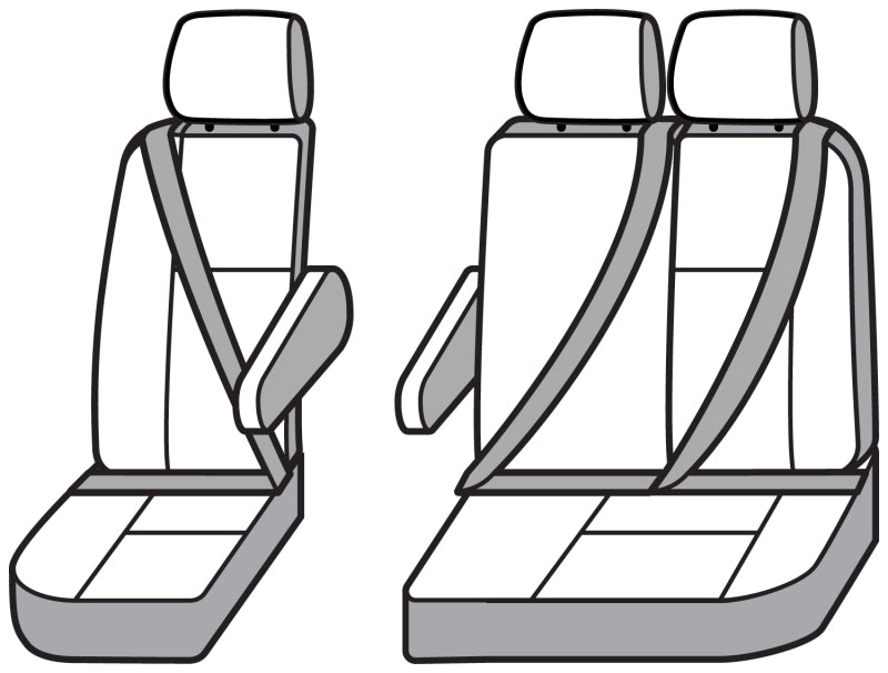 Covercraft 15-26 Ford Transit Polycotton SeatSaver Custom Third Row Seat Covers-Tan