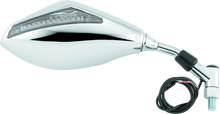 Load image into Gallery viewer, BikeMaster Universal Mirror with Integrated Turn Signals 10mm - Pair - Chrome