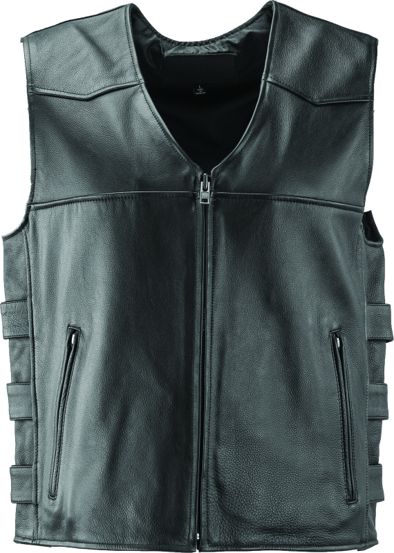 Kuryakyn By River Road Plains Leather Vest Black - Medium