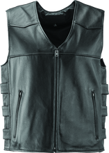 Load image into Gallery viewer, Kuryakyn By River Road Plains Leather Vest Black - Medium