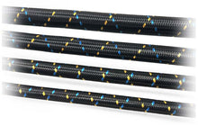 Load image into Gallery viewer, GReddy AN08 Reusable Hose Nylon Braided, Black/Gold/Bl;ue